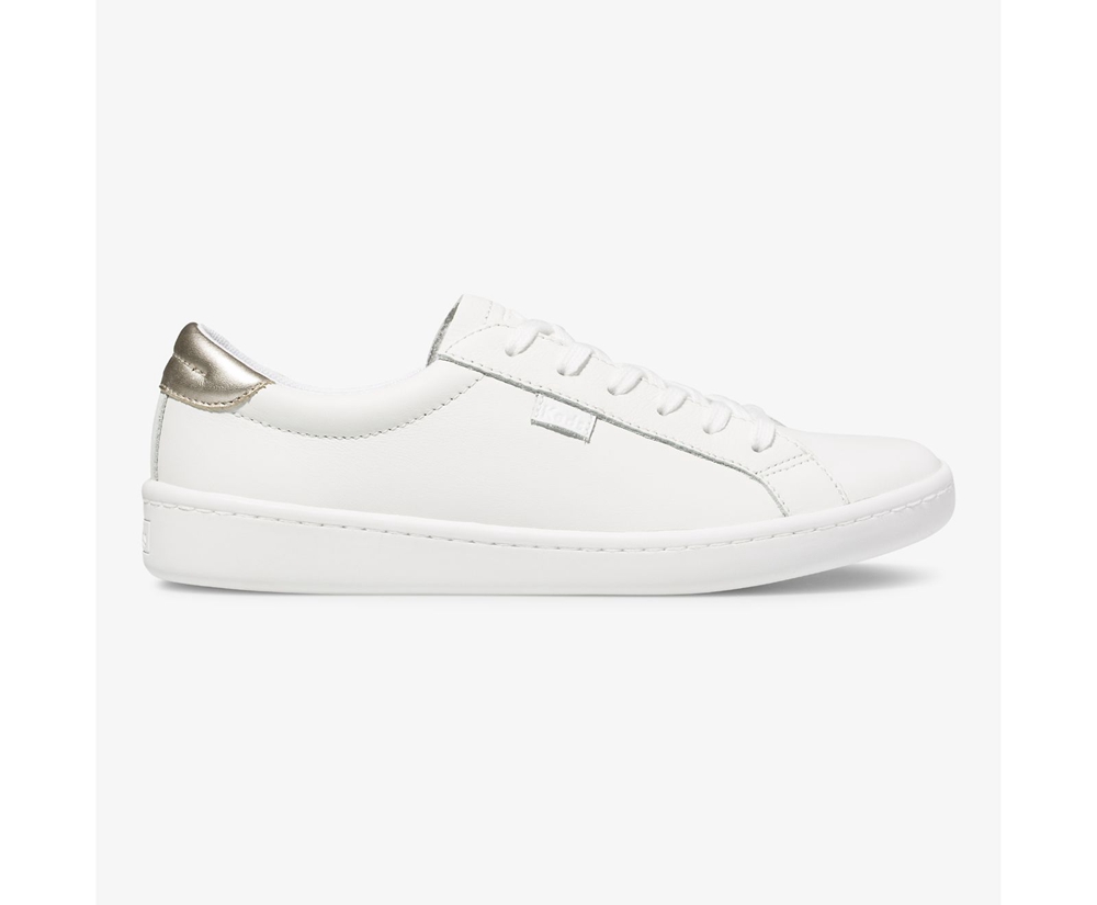 Keds Sneaker Damen Weiß - Ace Leder - OMW-483795